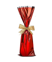 Mylar Metallic wine Gift Bags-RED - 10 x 18