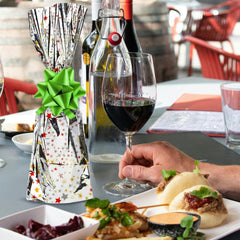 Printed Mylar Metallic Wine Gift Bags, Assorted - 7.00 x 18.00 - 500Pcs/Case Ampack