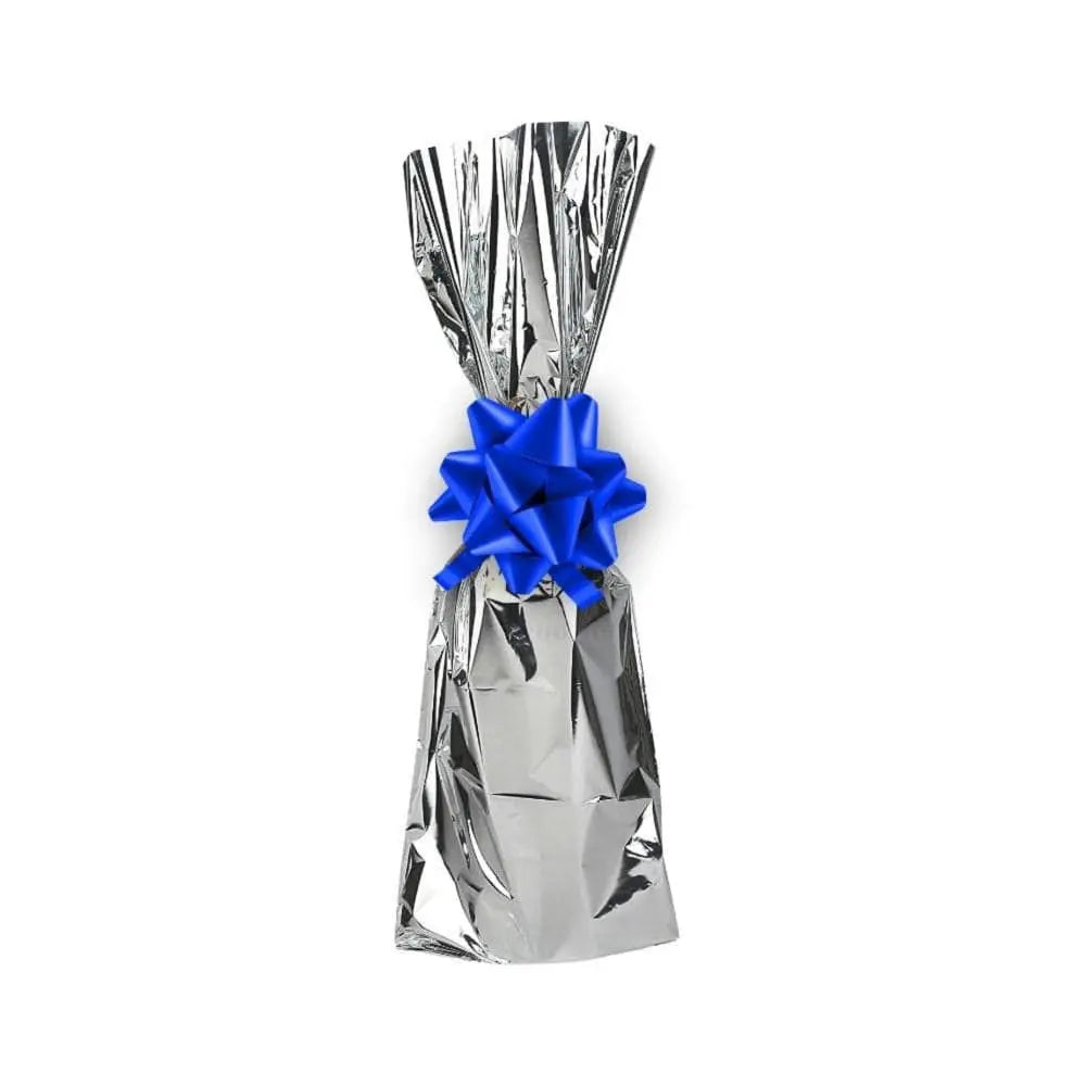 Silver Mylar metallic wine Gift Bags 10"x18.5"(Magnum)- Pack of 100 Pcs Ampack