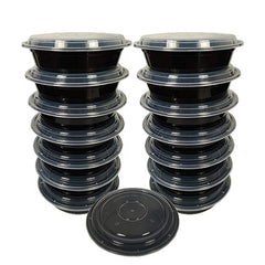 48 Oz Round Microwaveable Heavy Weight Takeout Container with Lid 150 set Sold by Ampack