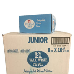 Bakery Tissue interfolded paper- wax wrap-Junior 8"x10.75"-1000sheets per Box Ampack