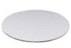 Cake Circle- White 14" corrugated 25Pcs Ampack
