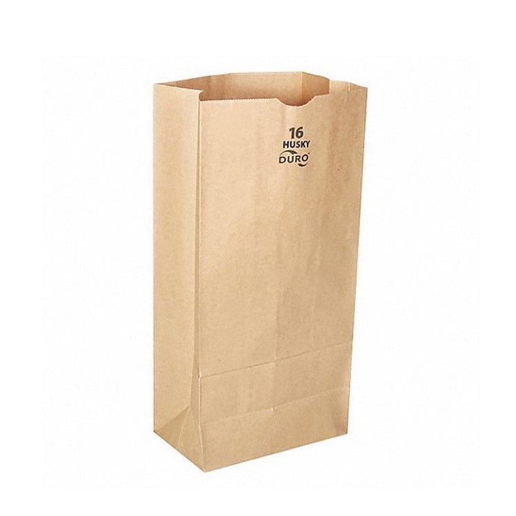 DURO #16 HUSKY DUBL LIFE (Heavy duty) Brown Kraft paper Bag- 400Pcs- 7.75x 4.8125x 16 DURO