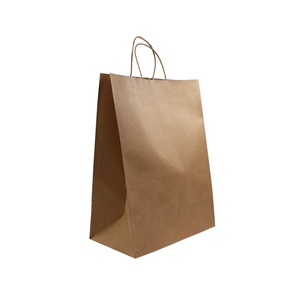 Kraft Paper Bag with Twisted Handles - Jumbo, 18 x 6 x 19 -200Pcs Ampack