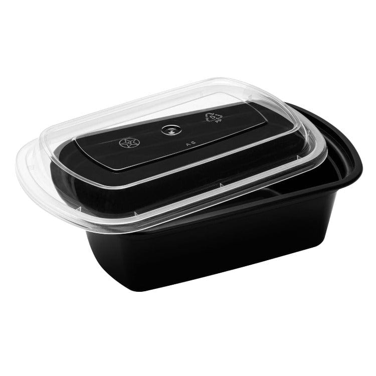 Microwaveable Rectangular 12 Oz take-out Container with Lid- Heavy Weight-150 Sets/cs Sold by Ampack