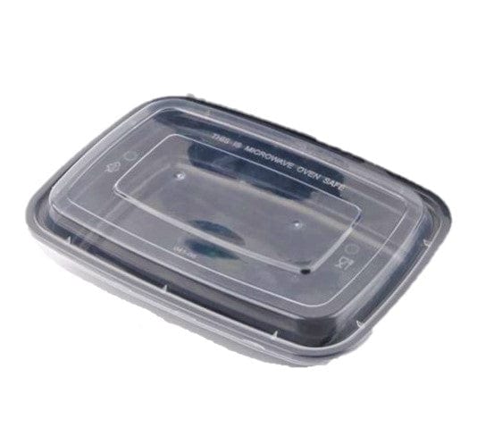 Microwaveable Rectangular 32 Oz Take out Containers with Lid 150 Heavy weight- 150 sets/cs Sold by Ampack