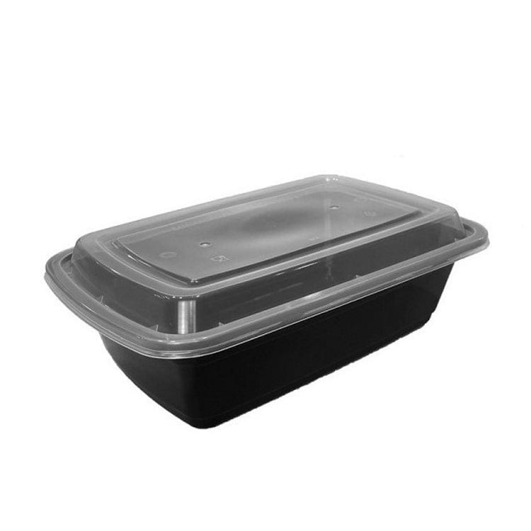 Microwaveable Rectangular 38 Oz Take out Container with Lid Heavy Weight 150 Sets/cs Sold by Ampack