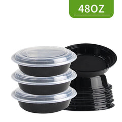 Microwaveable Takeout Container with Lid 9" Round 48Oz Heavy Weight -150 sets/Cs Sold by Ampack