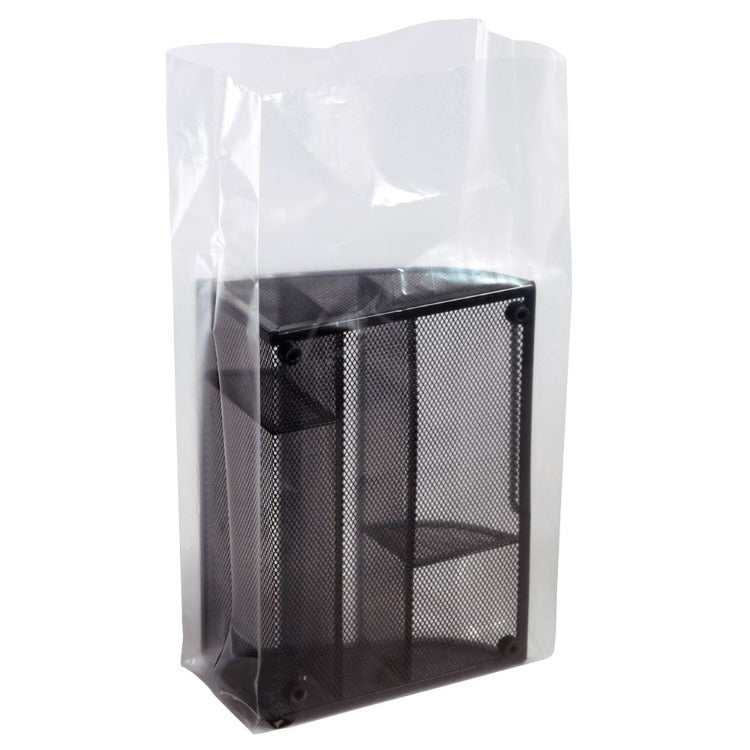 Poly bags Gusseted Open end -Clear 10x8x24 2Mil 500Pcs/Case Ampack