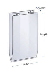 Poly bags Gusseted Open end -Clear 4x2x8 2Mil 1000Pcs/Case Ampack