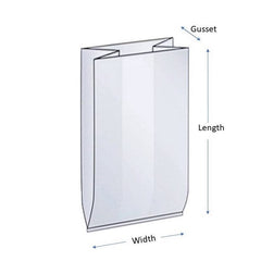Poly bags Gusseted Open end -Clear 8x4x18 1Mil 1000Pcs/Case Sold by Ampack