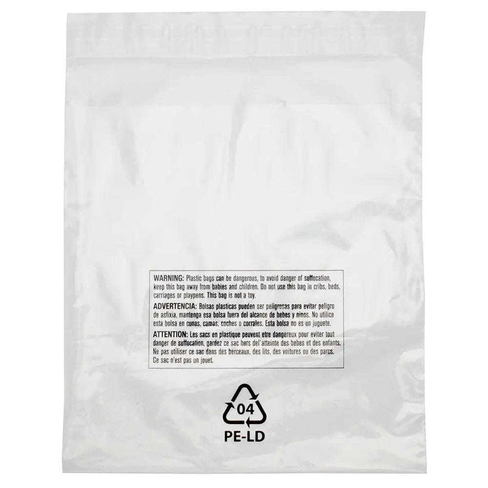 Poly bags Lip and Tape Resealable 6x6 1.5Mil with Suffocation Warning- 1000Pcs/Case Ampack