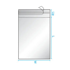 Polypropylene bag Crystal clear Lip & Tape resealable - 7 x 10 1.6Mil 1000Pcs/Case Sold by Ampack