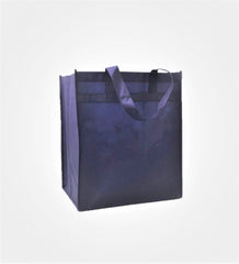 Reusable grocery shopping tote bag Heavy-duty 12x8x13-Style2- Pack of 50, 100, and 200Pcs 50Pcs / Navy Blue Ampack