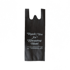 Reusable ONE bottle liquor bag-Black -'Thank you'- 300Pcs/Case Ampack