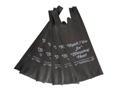 Reusable ONE bottle liquor bag-Black -'Thank you'- 300Pcs/Case Ampack