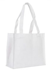 Reusable shopping tote bag - Heavy-Duty 14Wx12Hx6D 25, 50, 100, and 250Pcs 25Pcs / White Ampack
