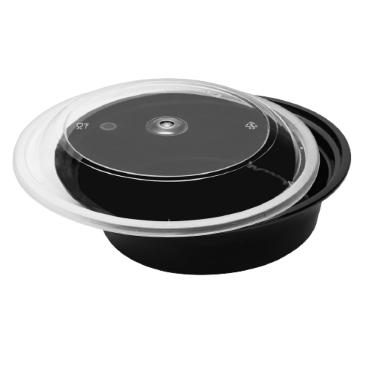 Round Microwaveable Takeout Container with Lid 32 oz. N/A