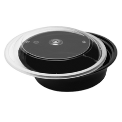 Round Microwaveable Takeout Container with Lid 32 oz. N/A
