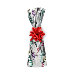 silver-mylar-wine-bags-confetti-design- Bags - 500 Pcs/Case - Ampack