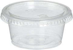 Souffle cup / Portion cup Round - 3.25oz Clear- 2500 Pcs/Case - Ampack