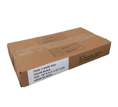 T-shirt-Thank you-Plastic retail Carry out, Check out bag-Black HDPE 10x5.5x18 (1/8) Ampack